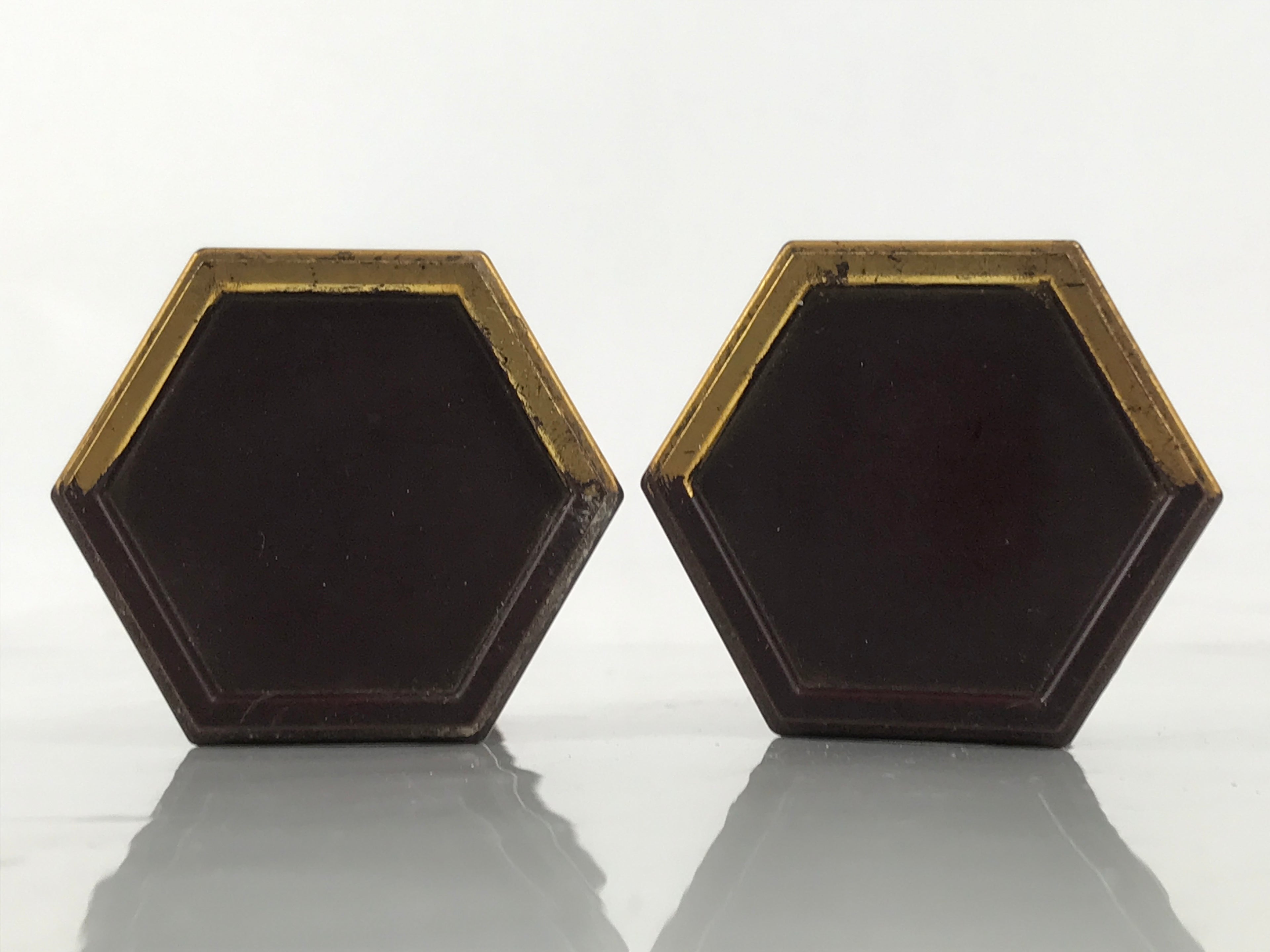 Japanese Buddhist Altar Fitting Resin Offering Cup Stand 2pc Bukki Butsugu BA671