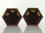 Japanese Buddhist Altar Fitting Resin Offering Cup Stand 2pc Bukki Butsugu BA671