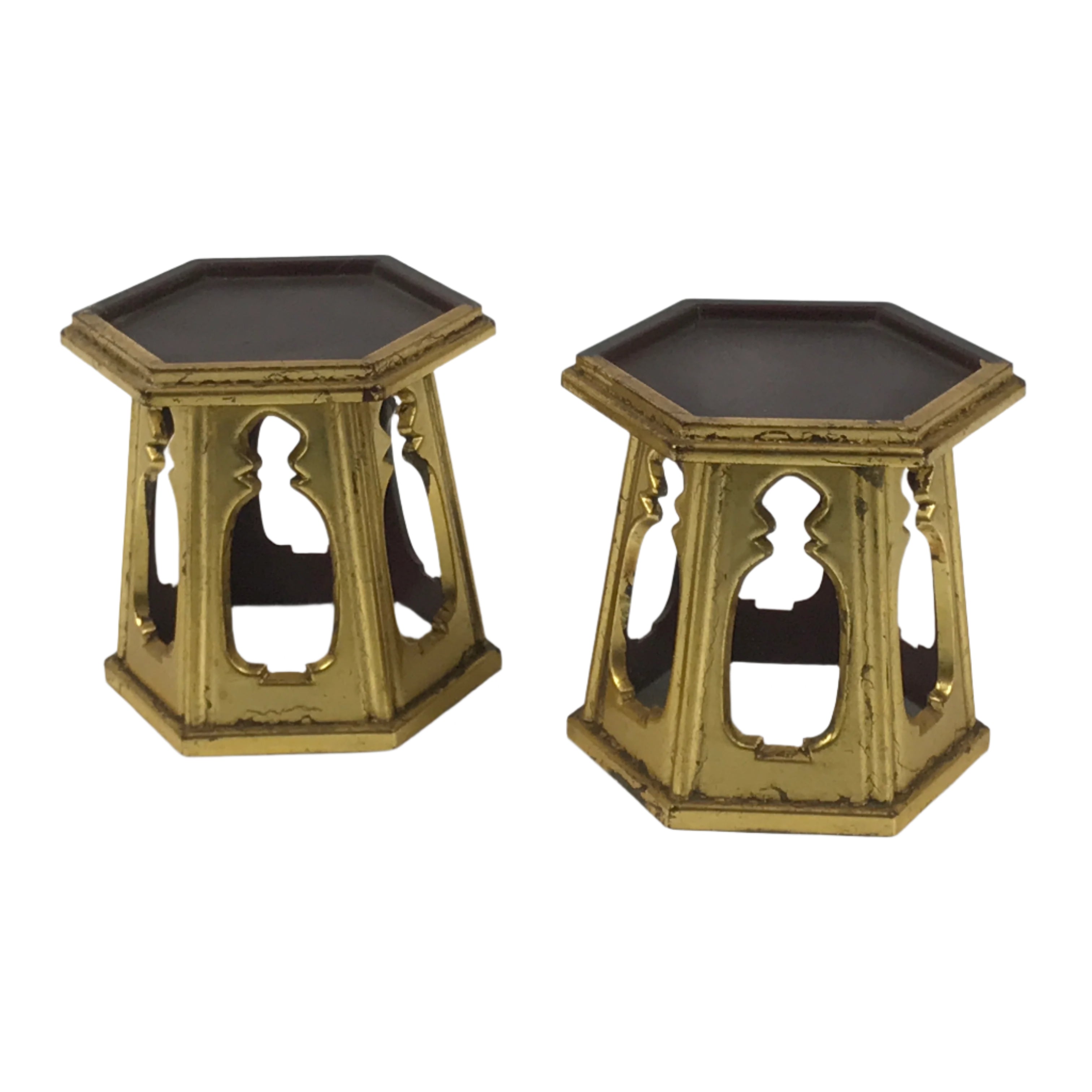 Japanese Buddhist Altar Fitting Resin Offering Cup Stand 2pc Bukki Butsugu BA671