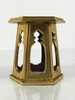 Japanese Buddhist Altar Fitting Resin Offering Cup Stand Butsugu Gold Red BA870