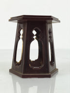 Japanese Buddhist Altar Fitting Resin Offering Cup Stand Butsugu Gold Red BA870