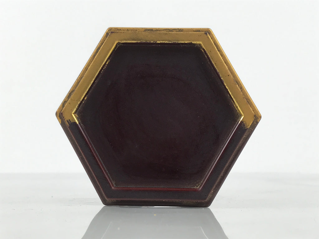 Japanese Buddhist Altar Fitting Resin Offering Cup Stand Butsugu Gold Red BA870