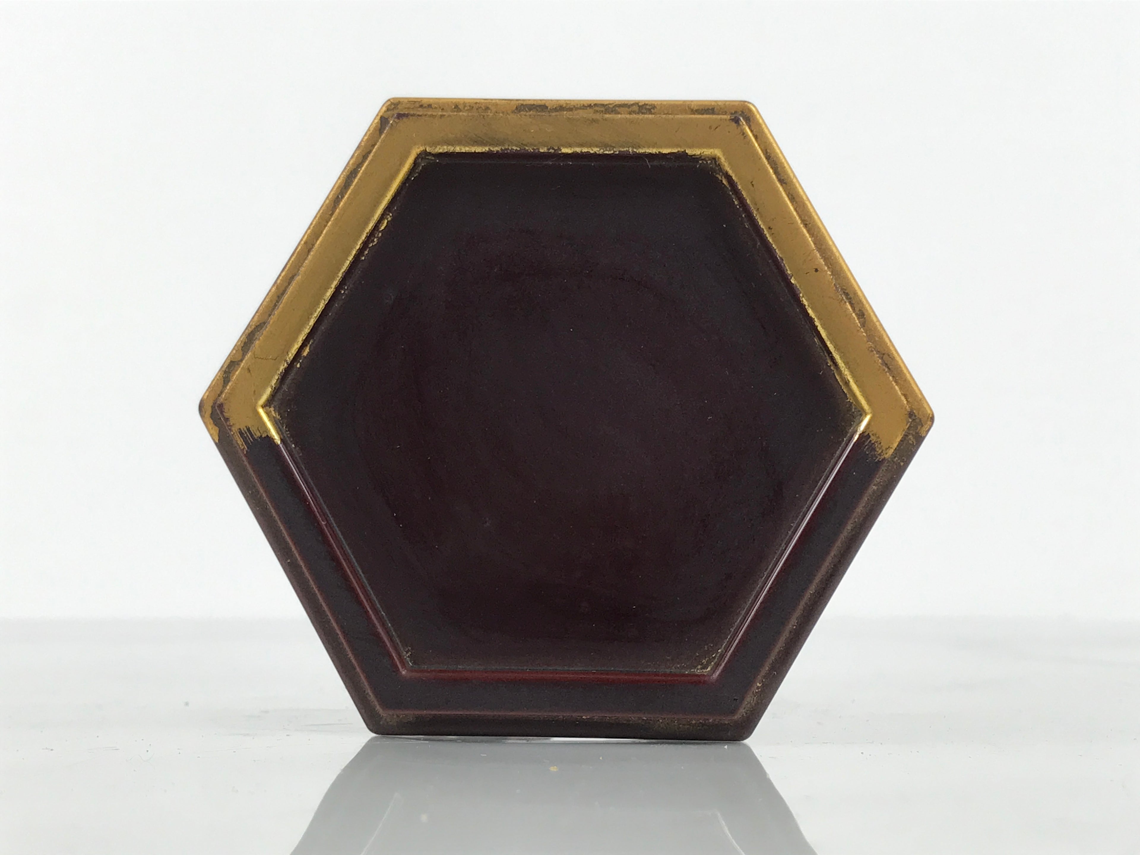 Japanese Buddhist Altar Fitting Resin Offering Cup Stand Butsugu Gold Red BA870
