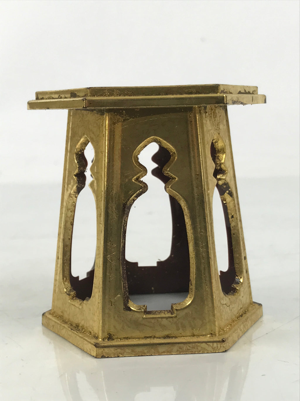 Japanese Buddhist Altar Fitting Resin Offering Cup Stand Vtg Bukki Butsugu BA643