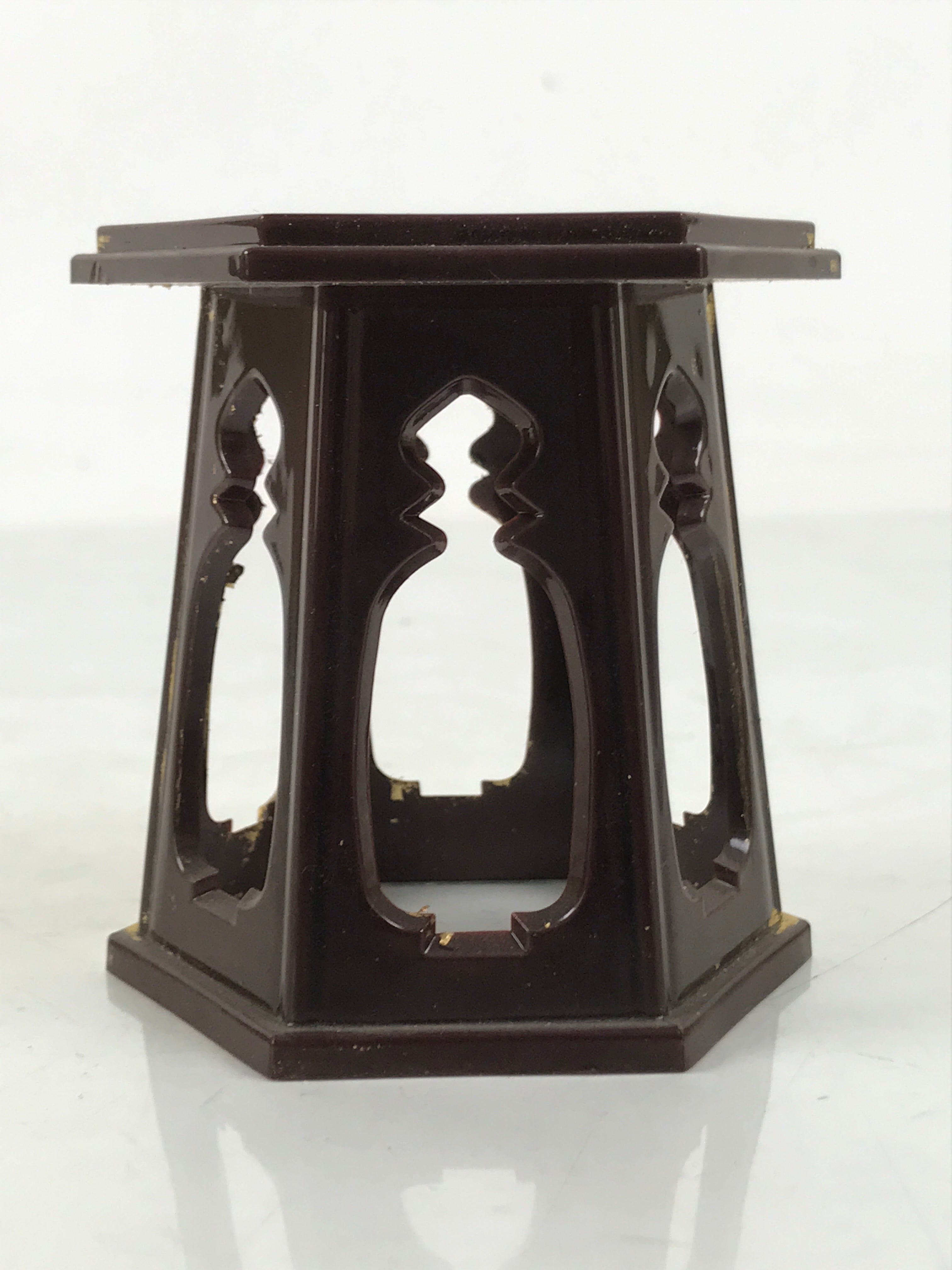 Japanese Buddhist Altar Fitting Resin Offering Cup Stand Vtg Bukki Butsugu BA643