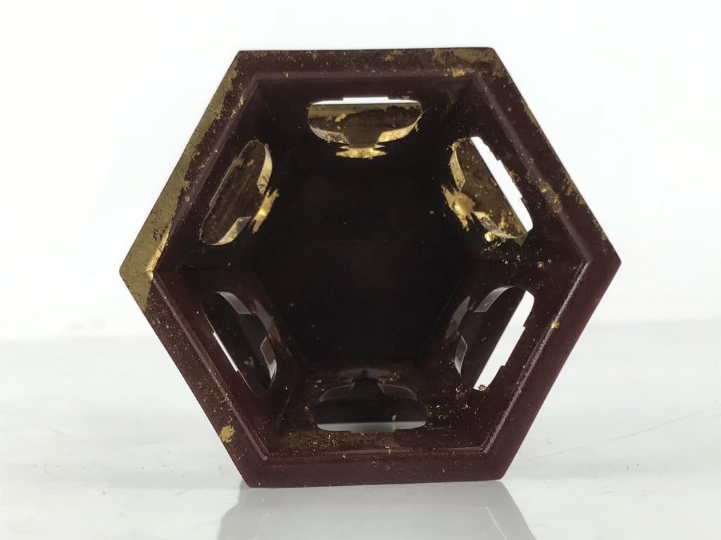 Japanese Buddhist Altar Fitting Resin Offering Cup Stand Vtg Bukki Butsugu BA643