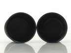 Japanese Buddhist Altar Fitting Resin Sake Cup Vtg 2pc Butsugu Black Kiku BA672