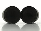 Japanese Buddhist Altar Fitting Resin Sake Cup Vtg 2pc Butsugu Black Kiku BA672