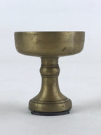 Japanese Buddhist Altar Fitting Rice Offering Cup Brass Gold Vtg Butsugu BA60