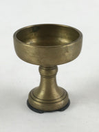 Japanese Buddhist Altar Fitting Rice Offering Cup Brass Gold Vtg Butsugu BA60