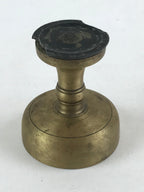 Japanese Buddhist Altar Fitting Rice Offering Cup Brass Gold Vtg Butsugu BA60