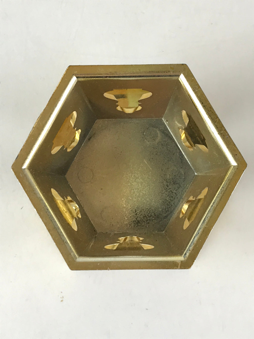 Japanese Buddhist Altar Fitting Rice Offering Cup Stand Bukkidai Vtg Gold BU977