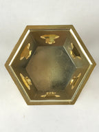 Japanese Buddhist Altar Fitting Rice Offering Cup Stand Bukkidai Vtg Gold BU977