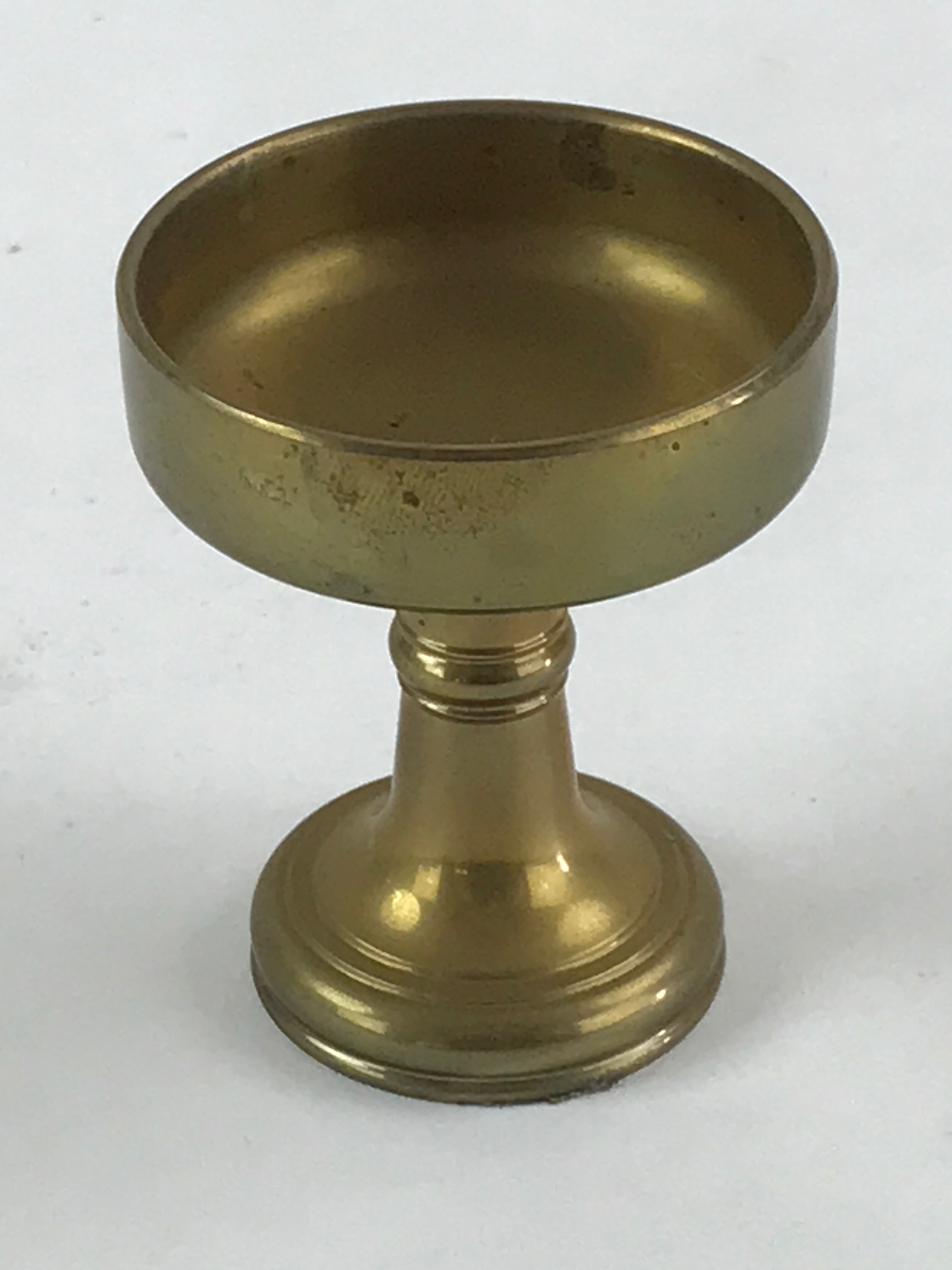 Japanese Buddhist Altar Fitting Vtg Rice Water Offering Cup Brass Buts, Online Shop