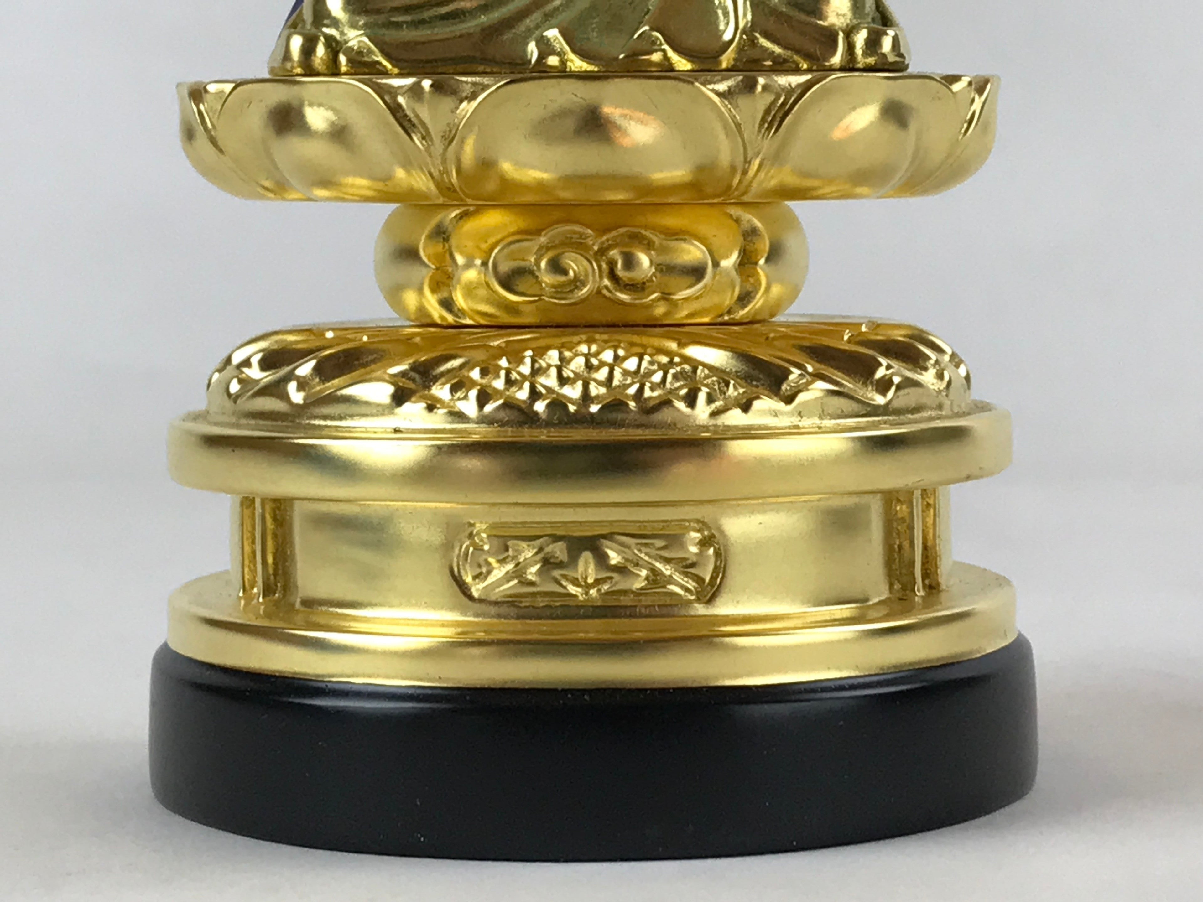 Japanese Buddhist Altar Fitting Shandao Monk Vtg Lacquer Wood Jodo Shinshu BA169