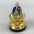Japanese Buddhist Altar Fitting Shandao Monk Vtg Lacquer Wood Jodo Shinshu BA169