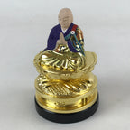 Japanese Buddhist Altar Fitting Shandao Monk Vtg Lacquer Wood Jodo Shinshu BA169