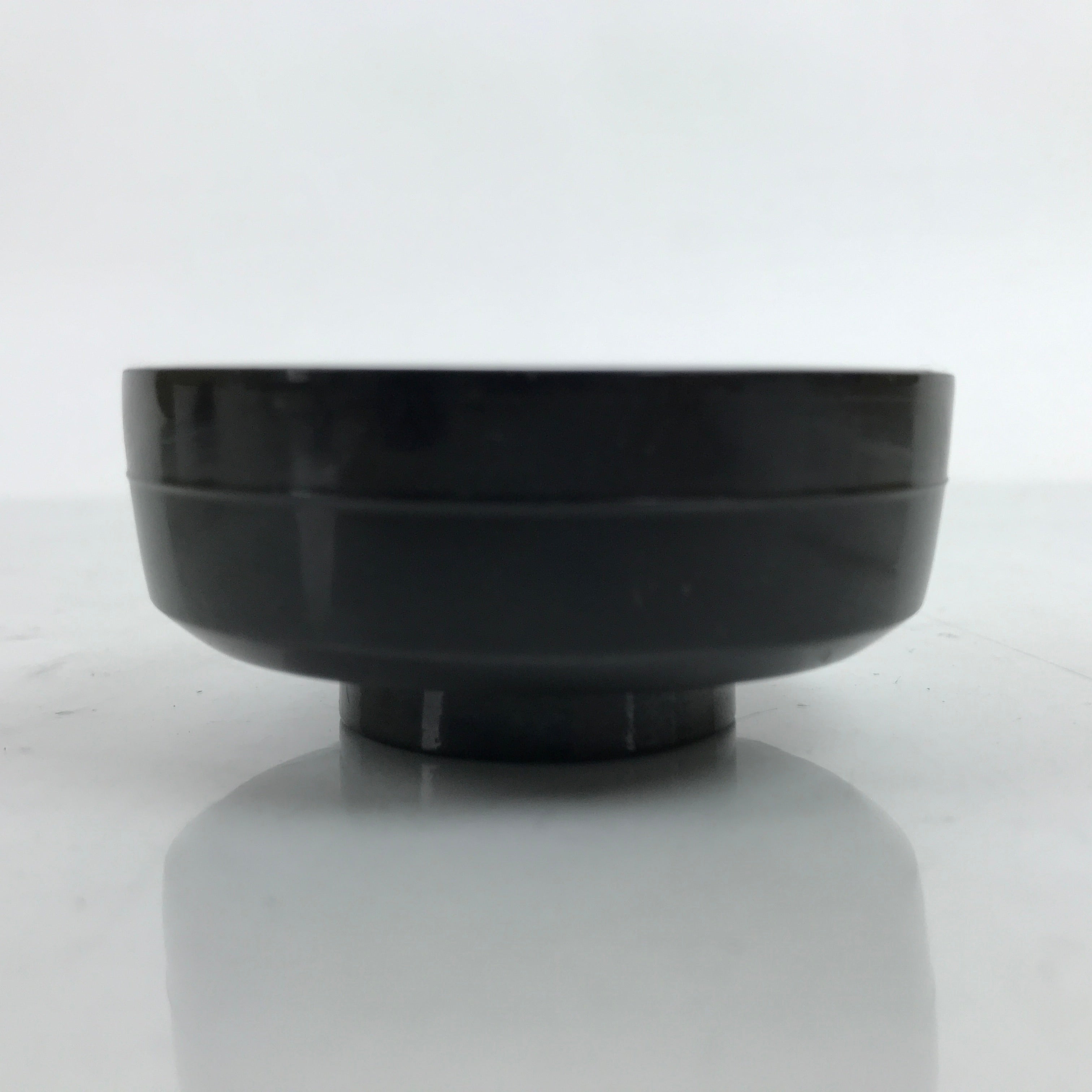 Japanese Buddhist Altar Fitting Small Offering Bowl Vtg Black Red Resin L326