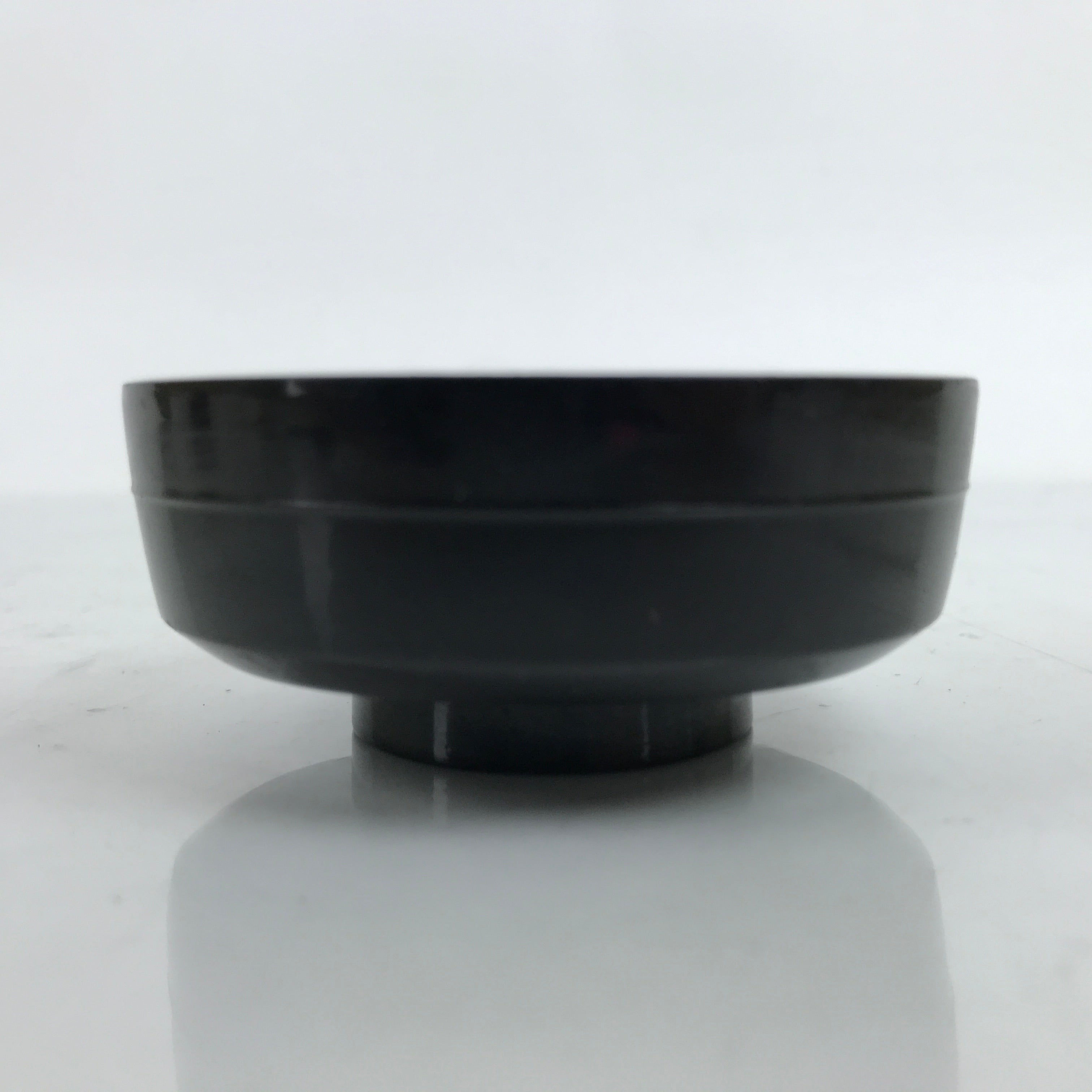 Japanese Buddhist Altar Fitting Small Offering Bowl Vtg Black Red Resin L326