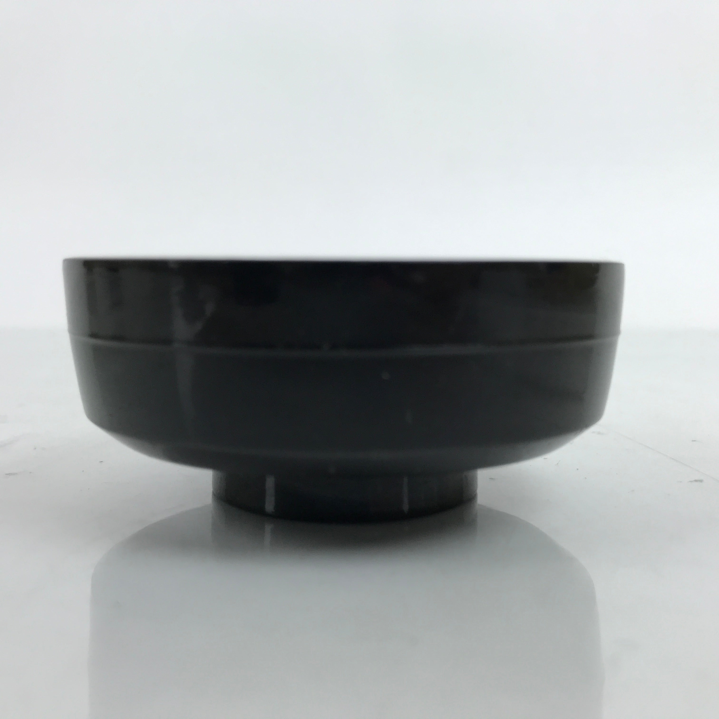 Japanese Buddhist Altar Fitting Small Offering Bowl Vtg Black Red Resin L326