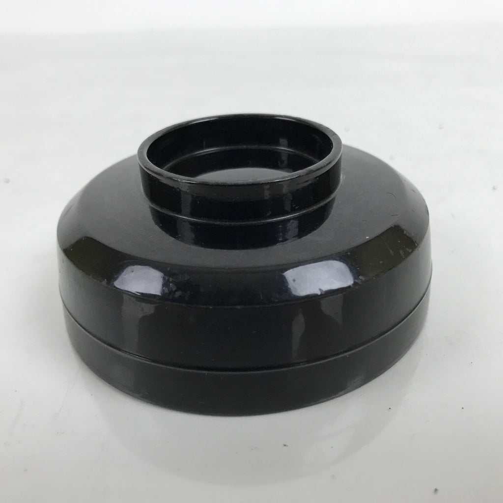 Japanese Buddhist Altar Fitting Small Offering Bowl Vtg Black Red Resin L326