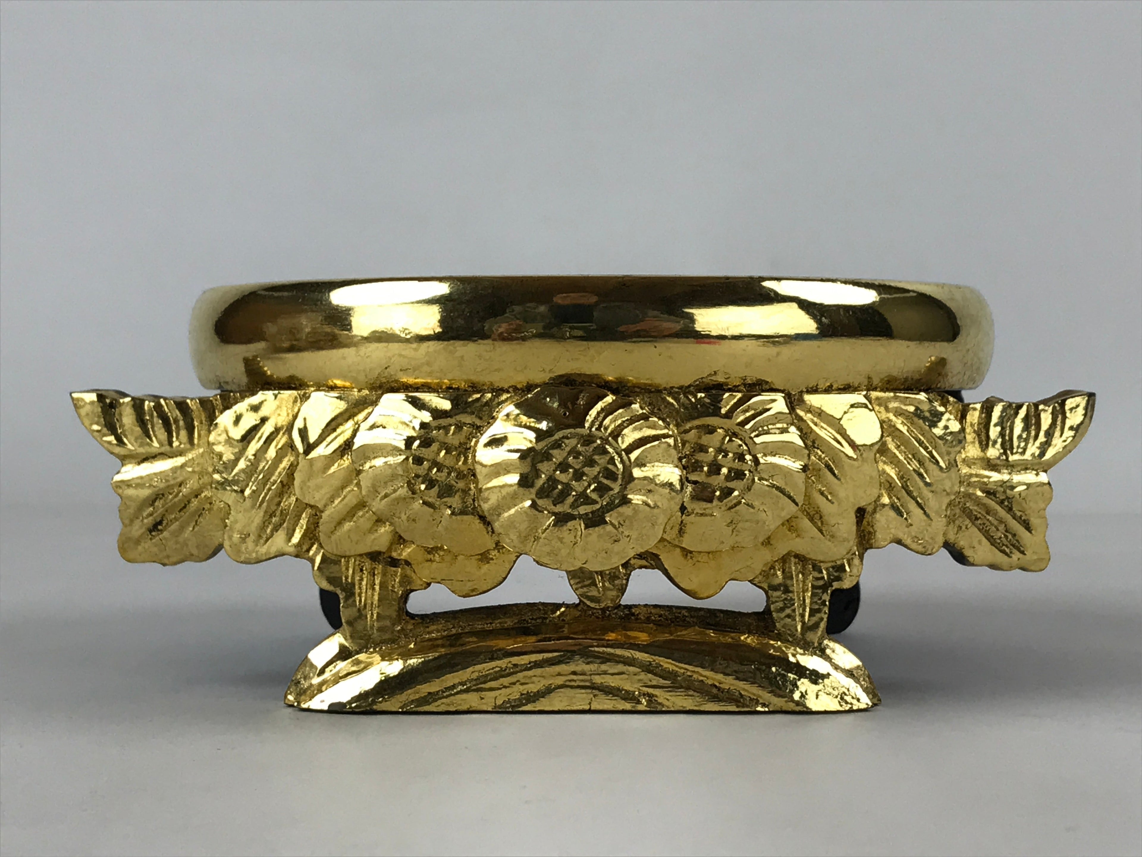 Japanese Buddhist Altar Fitting Statue Stand Offering Bukki Butsugu Gold BA189