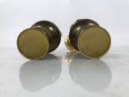 Japanese Buddhist Altar Fitting Vtg Gold Lotus Flowers Jouka Hanatate 2pcs BA716