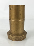 Japanese Buddhist Altar Fitting Wood Bamboo Flower Vase Vtg Hanatate Gold BA569