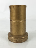 Japanese Buddhist Altar Fitting Wood Bamboo Flower Vase Vtg Hanatate Gold BA569
