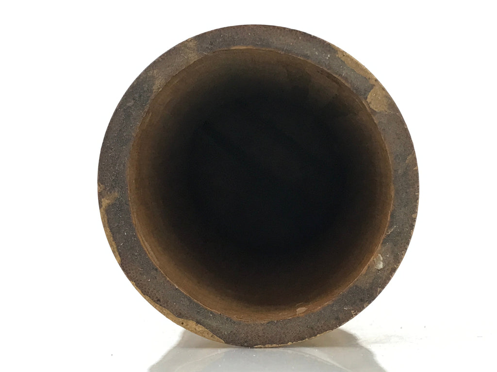 Japanese Buddhist Altar Fitting Wood Bamboo Flower Vase Vtg Hanatate Gold BA569
