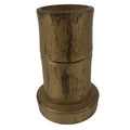 Japanese Buddhist Altar Fitting Wood Bamboo Flower Vase Vtg Hanatate Gold BA569
