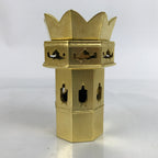 Japanese Buddhist Altar Fitting Wood Kuge Offering Stand Vtg 2pc Gold BA359