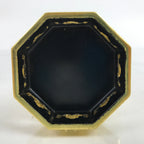 Japanese Buddhist Altar Fitting Wood Kuge Offering Stand Vtg 2pc Gold BA359