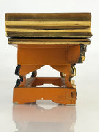 Japanese Buddhist Altar Fitting Wood Lacquer Offering Table Maejyoku Gold BU942
