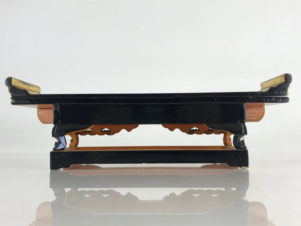 Japanese Buddhist Altar Fitting Wood Lacquer Offering Table Maejyoku Gold BU942