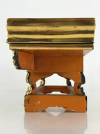Japanese Buddhist Altar Fitting Wood Lacquer Offering Table Maejyoku Gold BU942
