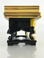 Japanese Buddhist Altar Fitting Wood Lacquer Offering Table Maejyoku Gold BU943