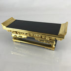 Japanese Buddhist Altar Fitting Wood Lacquer Offering Table Maejyoku Gold BU943