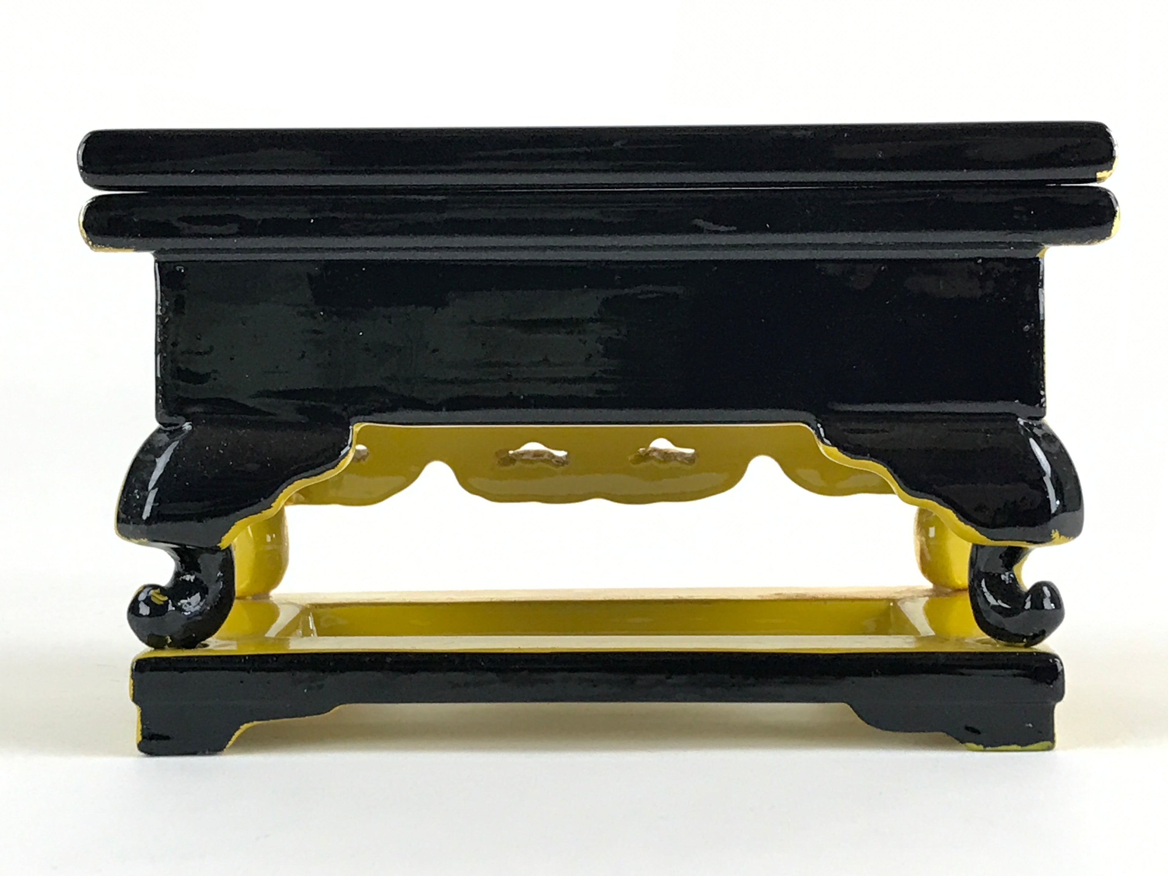 Japanese Buddhist Altar Fitting Wood Lacquer Offering Table Maejyoku Uwajyoku BU