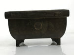 Japanese Buddhist Altar Fitting Wood Metal Incense Burner Koro Rectangle BA696