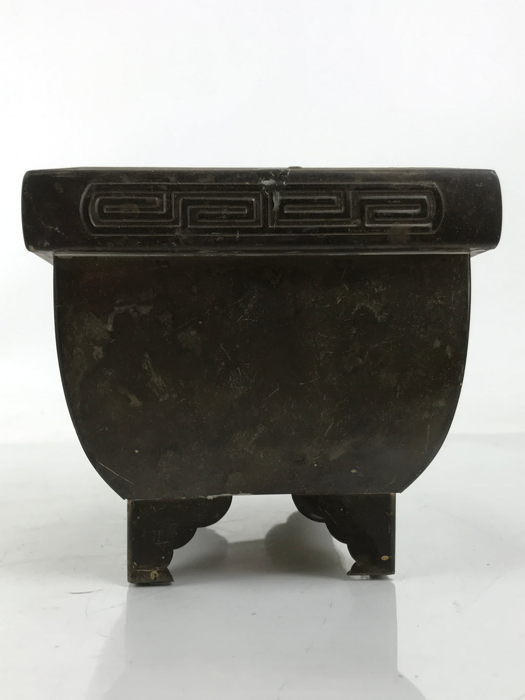 Japanese Buddhist Altar Fitting Wood Metal Incense Burner Koro Rectangle BA696