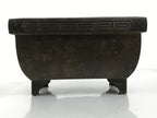 Japanese Buddhist Altar Fitting Wood Metal Incense Burner Koro Rectangle BA696
