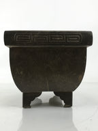 Japanese Buddhist Altar Fitting Wood Metal Incense Burner Koro Rectangle BA696