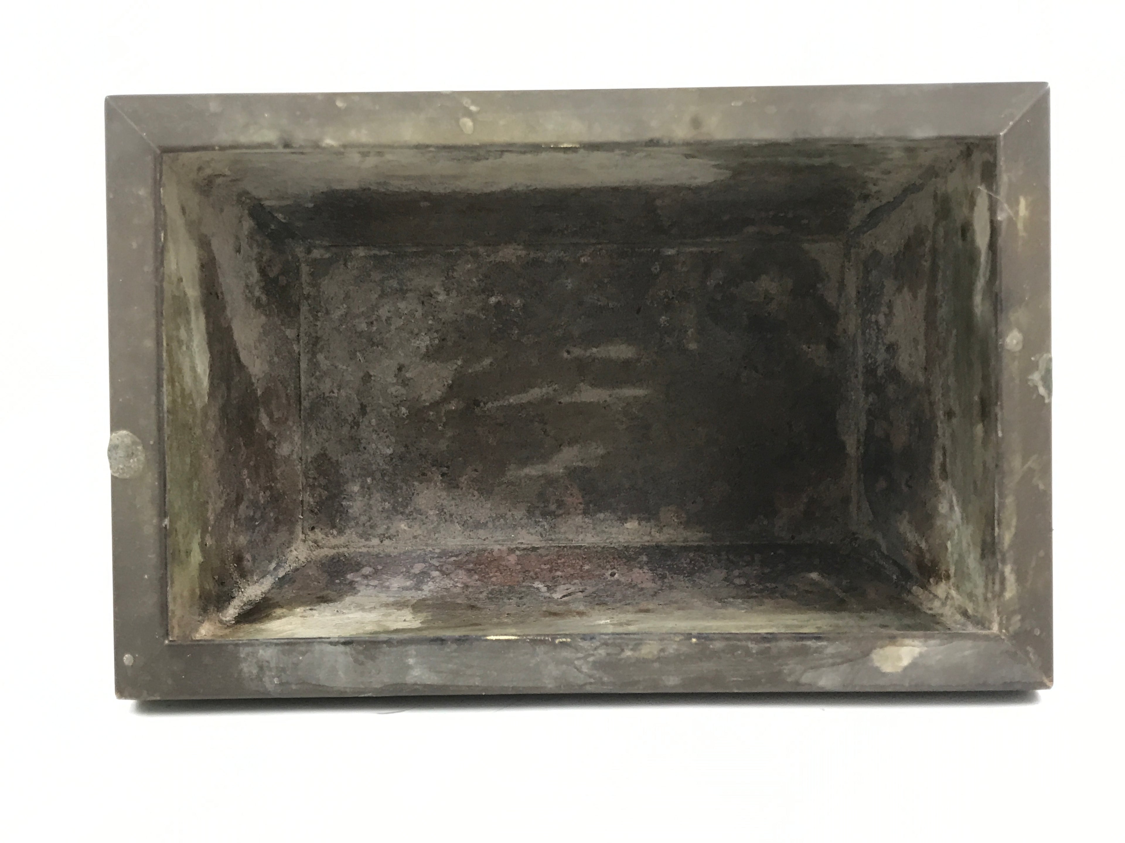Japanese Buddhist Altar Fitting Wood Metal Incense Burner Koro Rectangle BA696