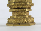 Japanese Buddhist Altar Fitting Wooden Amida Nyorai Vtg Ornament Gold BD922