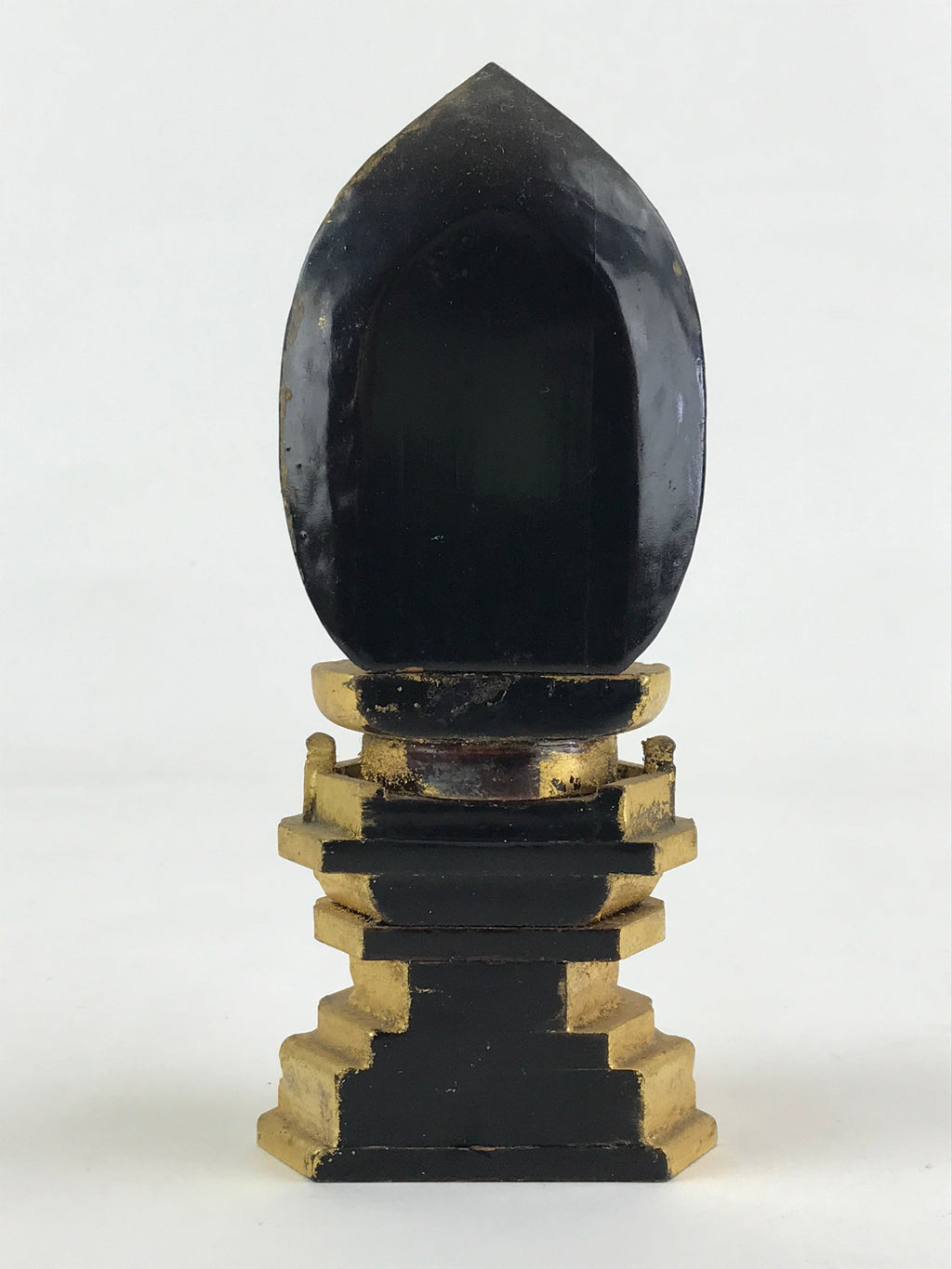 Japanese Buddhist Altar Fitting Wooden Amida Nyorai Vtg Ornament Gold BD922