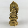 Japanese Buddhist Altar Fitting Wooden Amida Nyorai Vtg Ornament Gold BD922