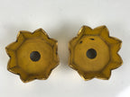Japanese Buddhist Altar Fitting Wooden Kuge Offering Stand Vtg 2pc Gold BA667