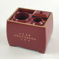 Japanese Buddhist Altar Fitting Wooden Lacquer Candle Stand Set Vtg Incense BA74