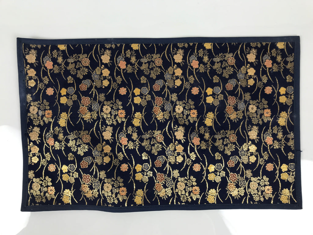 Japanese Buddhist Altar Kyozukue Silk Table Cloth Uchishiki Rectangle Blue BA823